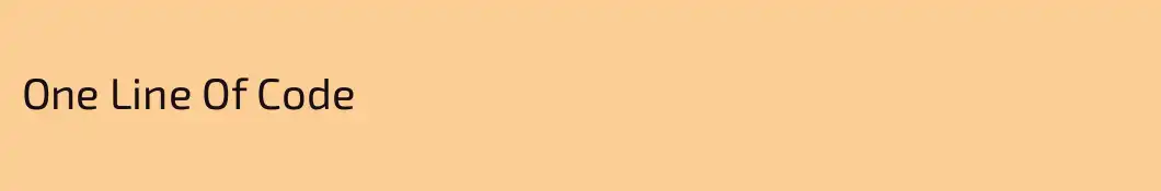 One Line Of Code